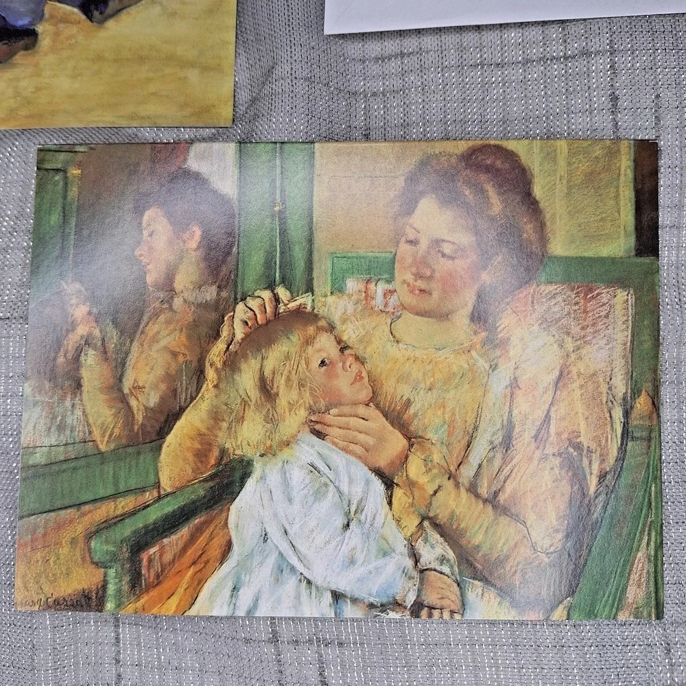 Mary Cassatt Julia Bell 10‎ Notecards Set Children on Beach, Mother Combing Hair